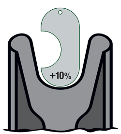 +10% New Sheave Gauge - Too Large